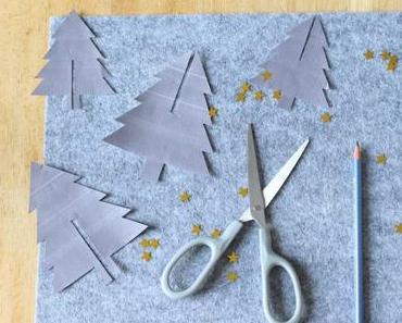 Déco de table de Noël à fabriquer : invitez le sapin en feutrine sous toutes ses formes