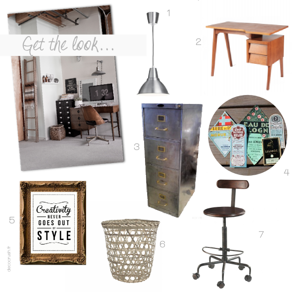 { Get the Look } Un bureau vintage et industriel