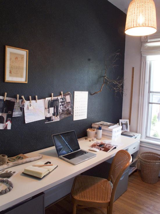 Le bureau d’Emma du blog The Marion House Book