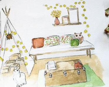 //Mon carnet de croquis// Un Noël Bohème
