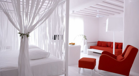 chambre blanche hôtel Cavo-Tagoo Mykonos via Nat et nature Le plus bel hôtel de Mykonos ?