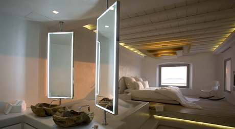 Salle de bains hôtel Cavo-Tagoo Mykonos via Nat et nature Le plus bel hôtel de Mykonos ?