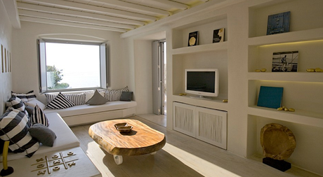 Salon Hôtel Cavo-Tagoo Mykonos via Nat et nature Le plus bel hôtel de Mykonos ?