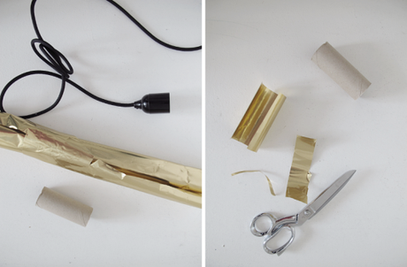 DIY Lampe dorée