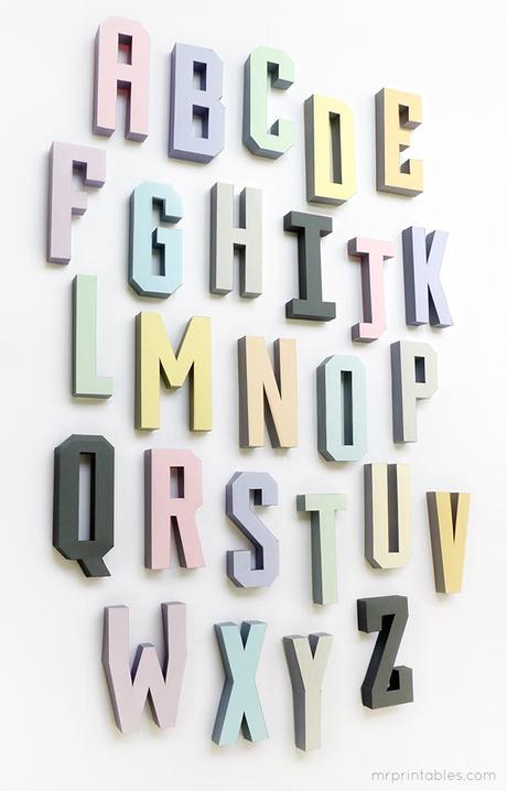 DIY : Décoration murale en 3D avec les lettres déco | www.decocrush.fr