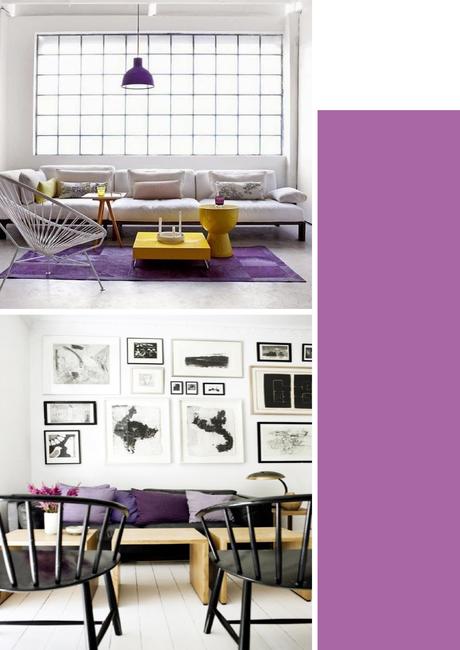 idées deco avec pantone radiant orchidée