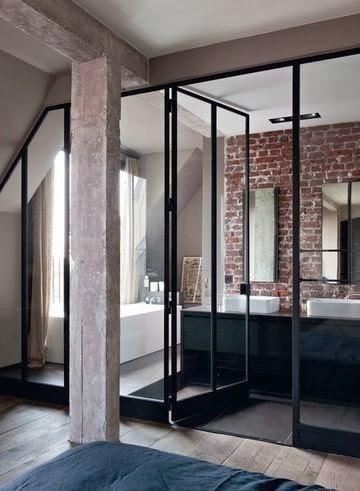 Salle de bains verrière noire Pinterest Nat et nature Cloisonner sans isoler : c'est possible !