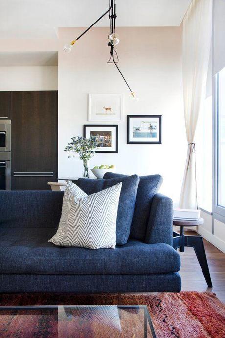 Indigo et denim dans la deco