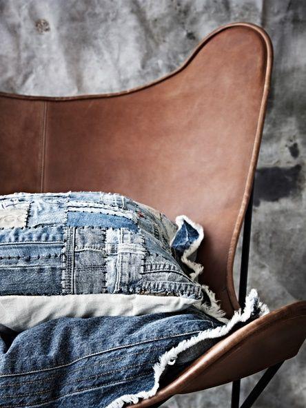 Indigo et denim dans la deco