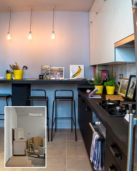 Cuisine Neige et Mat edition par Leroy merlin via Nat et nature Et si... cet appartement en cachait un autre ?