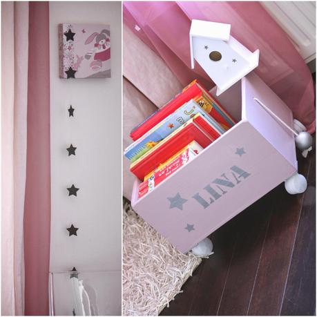 Déco chambre d'enfant dans les tons de taupe et rose