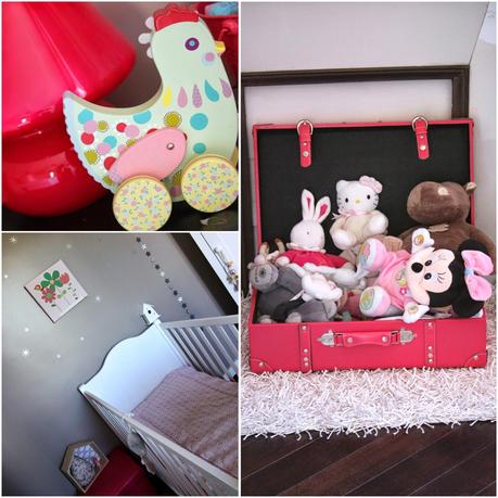 Déco chambre d'enfant dans les tons de taupe et rose