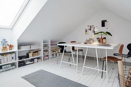 | Inspiration déco | Un intérieur scandinave en gris et blanc Attic-Renovation-on-Olivedalsgatan-24-850x567