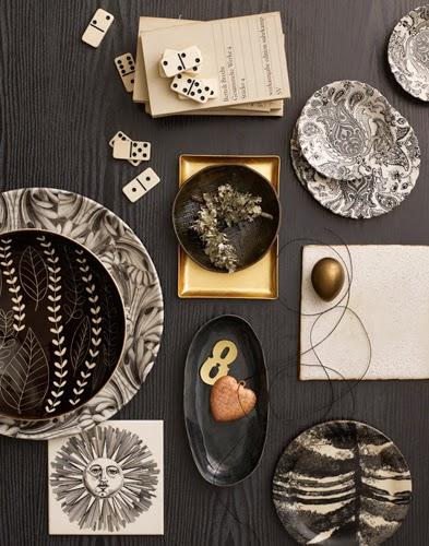 Une touche d'or dans une déco black & white : so chic !