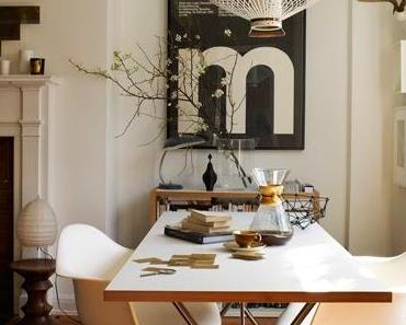 Une touche d'or dans une déco black & white : so chic !