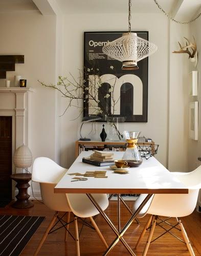 Une touche d'or dans une déco black & white : so chic !