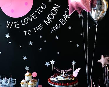 Je l’ai fait // La fête d’un an de notre baby girl sous le thème : Love you to the moon and back !