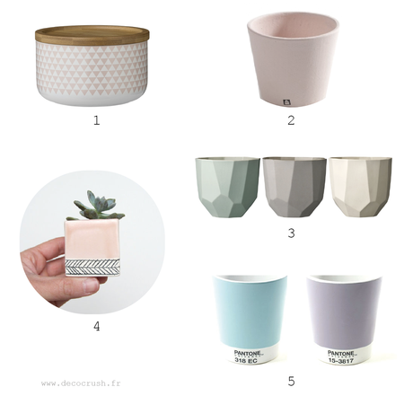 Top 5 | Sélection de cache-pots pastels pour un jardin happy... @decocrush | www.decocrush.fr