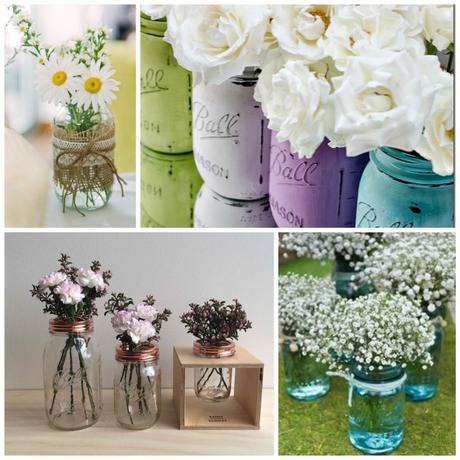 ball mason jar  pas cher fleur vase diy deco mariage