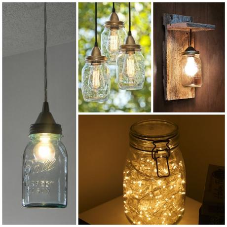 ball mason jar lampe diy idee bricolage bocaux.