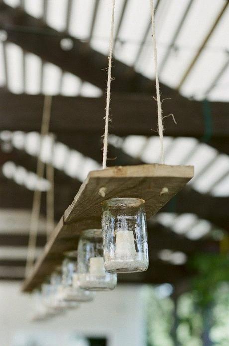 DIY mariage bougie bougeoir ball mason jar bocal en verre.