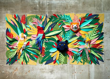 mlle-hipolyte-animal-paper-wall-installation-designboom-02