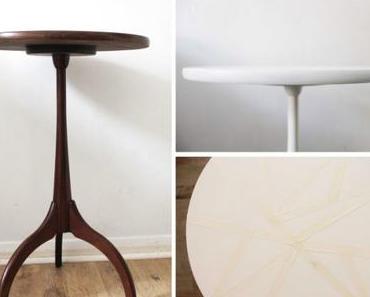 Une table à motifs géométriques DIY en quelques coup de peinture