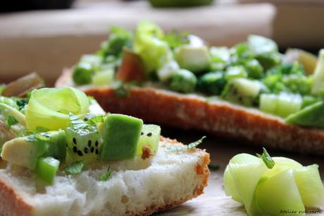 Dans ma cuisine / Salades chromatiques : Green salad sur tartines /