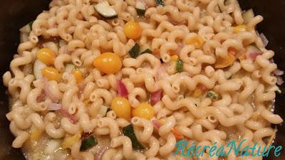 Serpentini OnePotPasta aux Courgettes, Pistou et Tomates Cerises Bio du Jardin