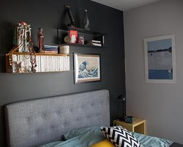 Une chambre moderne en gris et jaune (la suite) #relooking