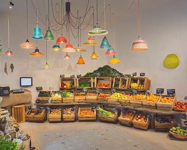 Madrid / Mama Campo : une épicerie/restaurant bio,design et colorée /