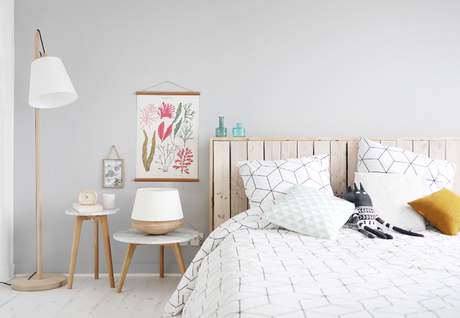 La chambre a design scandinave du Chien à Tâches via Nat et nature Sem 40_2015 sur les blogs déco