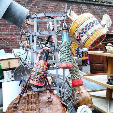 Bouteilles scoubidou / Brocante Amiens / Octobre 2015 / Photos Atelier rue verte /