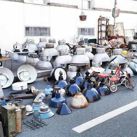 Lampes industrielles / Brocante Amiens / Octobre 2015 / Photos Atelier rue verte /