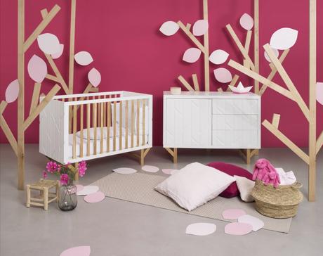 chambre bebe rose forest natalys x helka