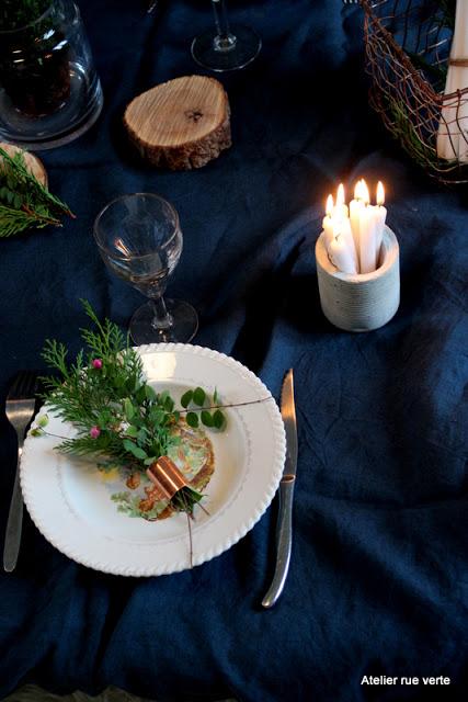 Table de Noël / Cuivre et sapin / Photos Atelier rue verte, le blog /