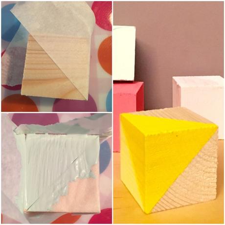 DIY cubes en bois triangle