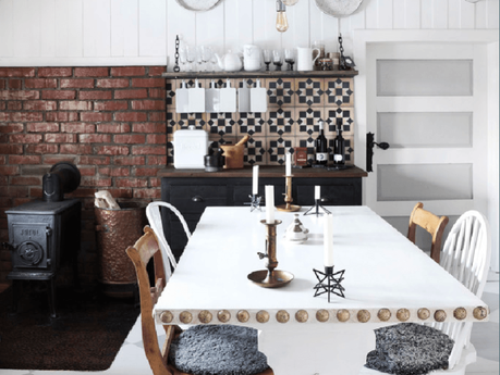 Une cuisine rustique chic à la scandinave