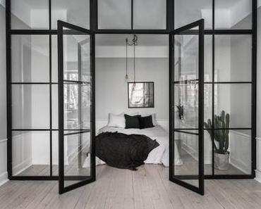 Stockholm / Une chambre avec verrière /