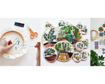 Zoom sur les broderies végétales dans la déco