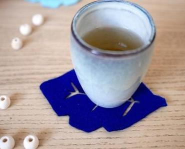 Dessous de verre en feutrine en forme de feuille DIY