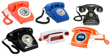 téléphone rétro vintage design années 60 70