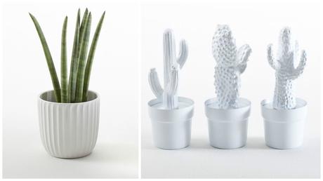 Vases origami et cactus en métal - Objets de décoration 