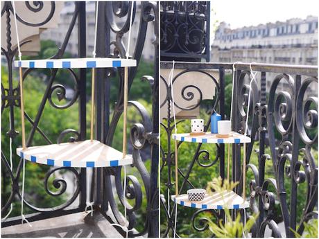 Aménager son balcon la table d'angle DIY