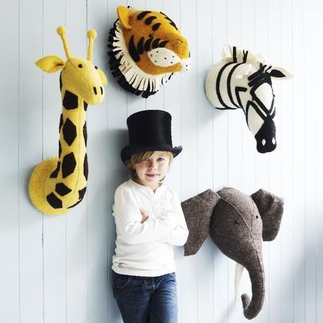 Un trophée mural déco pour la chambre des enfants