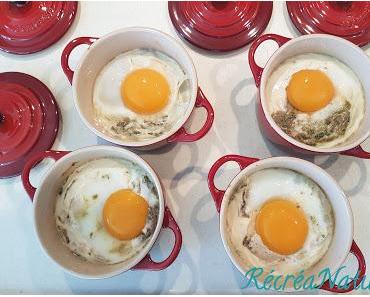 Oeufs Cocotte "Bio" à la Crème de Soja et aux Légumes du Potager