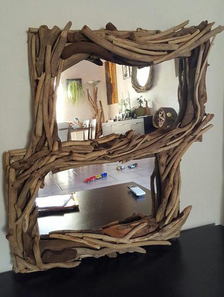 diy bois flotté miroir