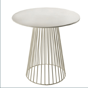 Table basse design en métal blanc