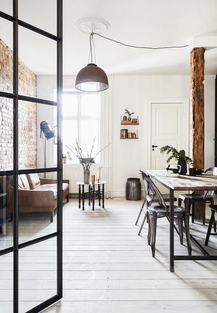 Copenhague / Appartement de 54m² au look industriel /