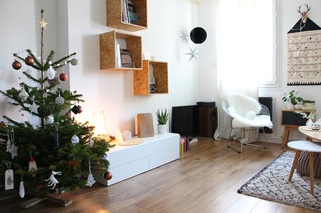 déco noël noir et blanc sapin